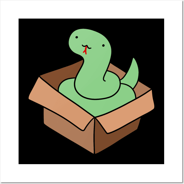 Green Snake in a Box Wall Art by saradaboru
